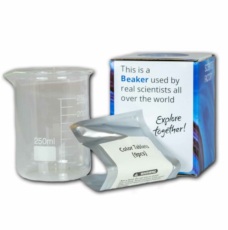 Begerglass 250 ml med fargetabletter
