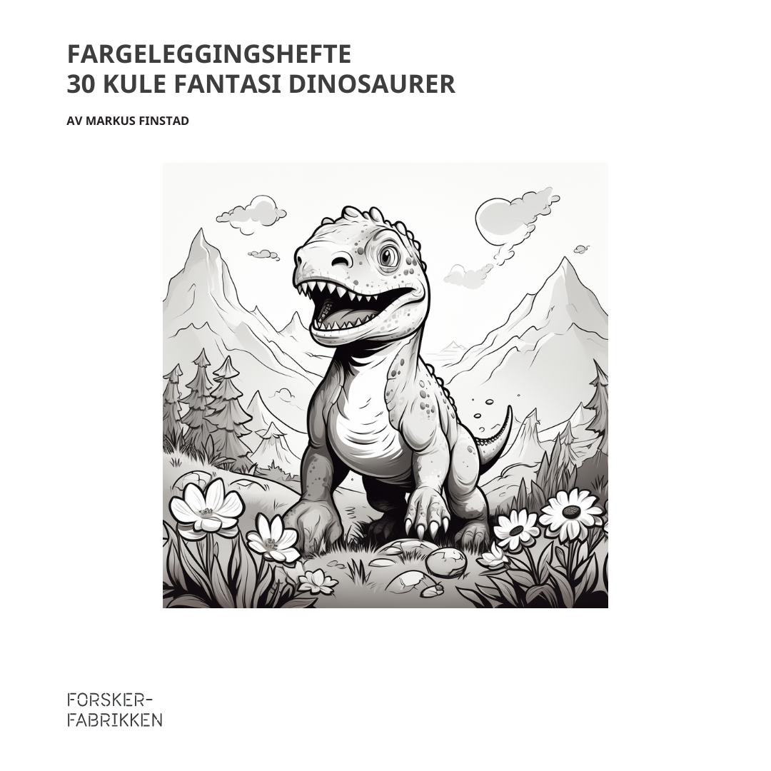 Fargeleggingshefte - 30 KULE DINOSAURER