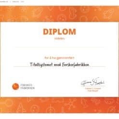 Diplom titallsystemet med Forskerfabrikken