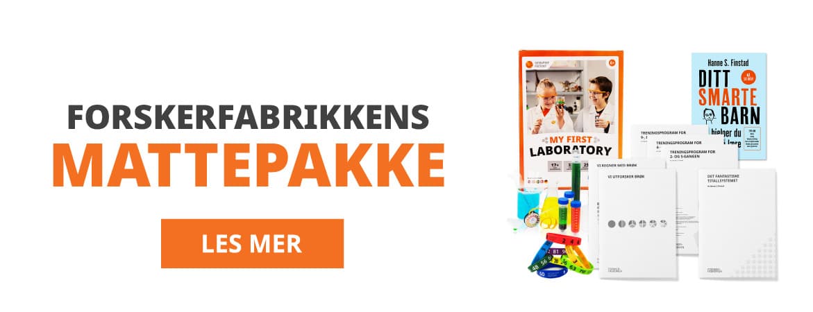 Forskerfabrikkens mattepakke banner