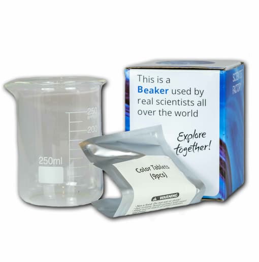 Begerglass 250 ml med fargetabletter